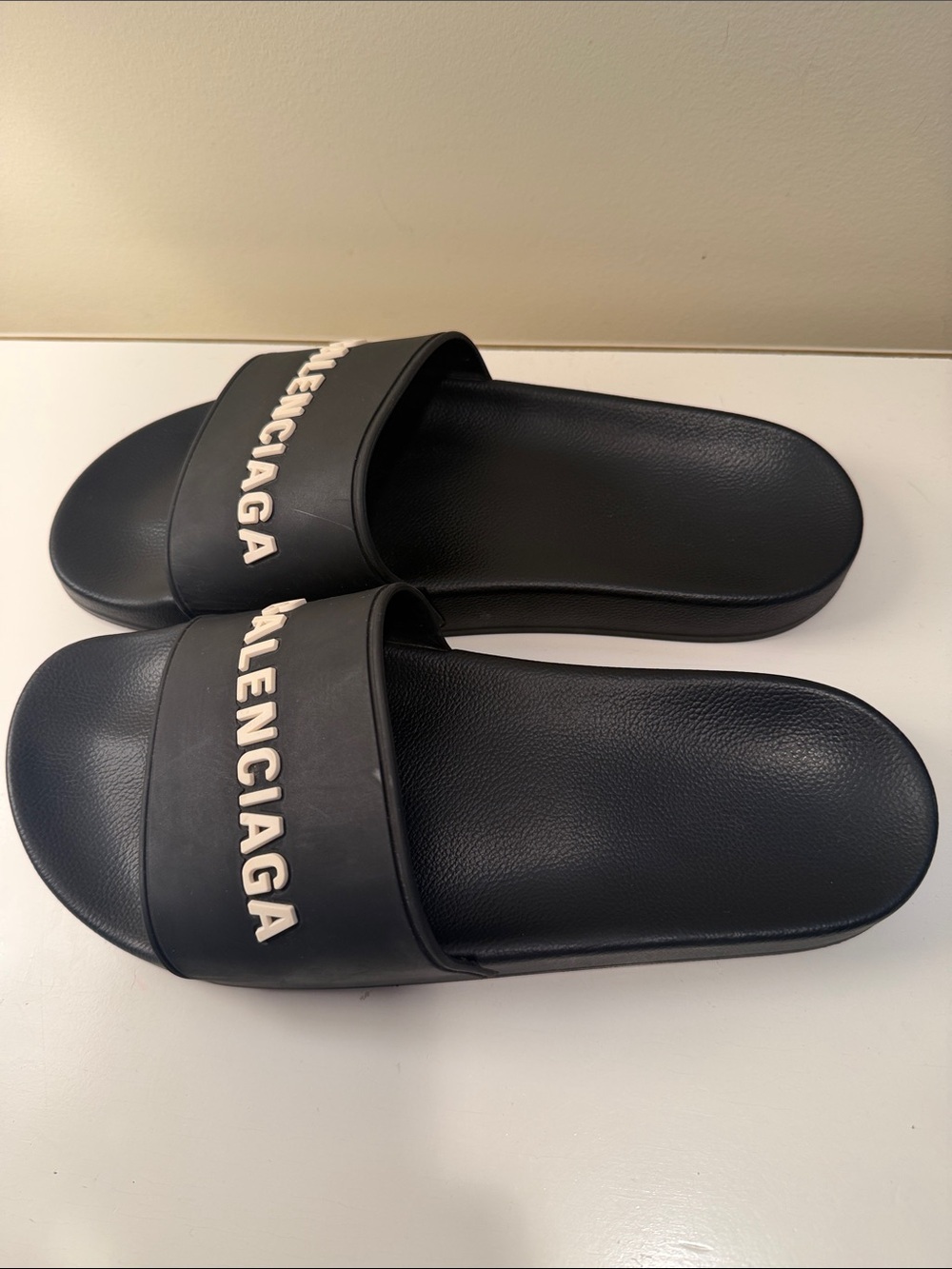 Balenciaga Pool Slides – Men’s Black/White Logo | Size EU 40 / US 7 - Picture 5 of 10